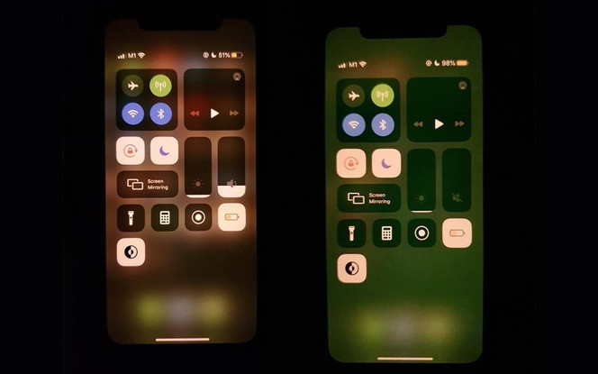 iPhone écran vert