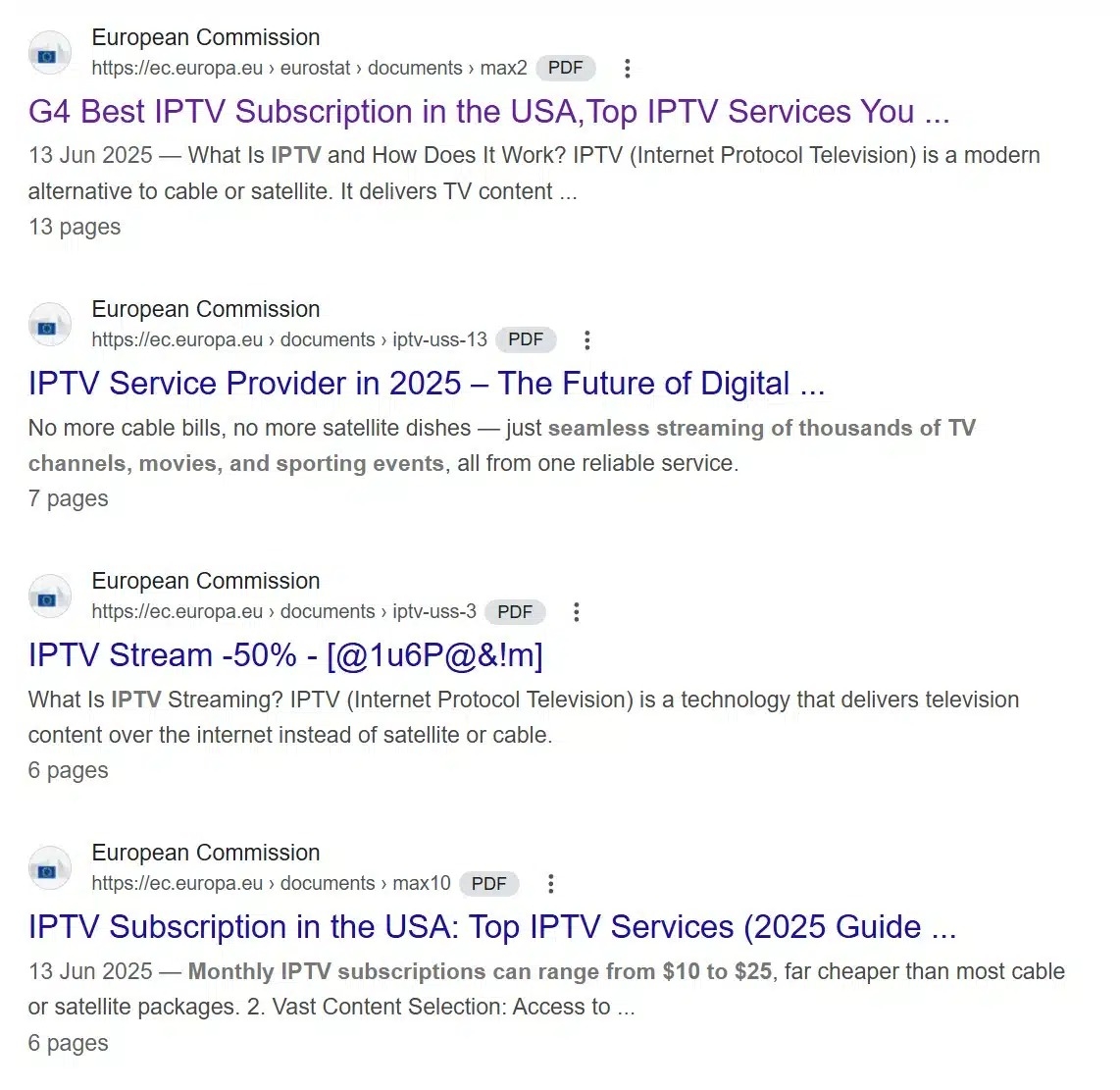 IPTV Eurostat