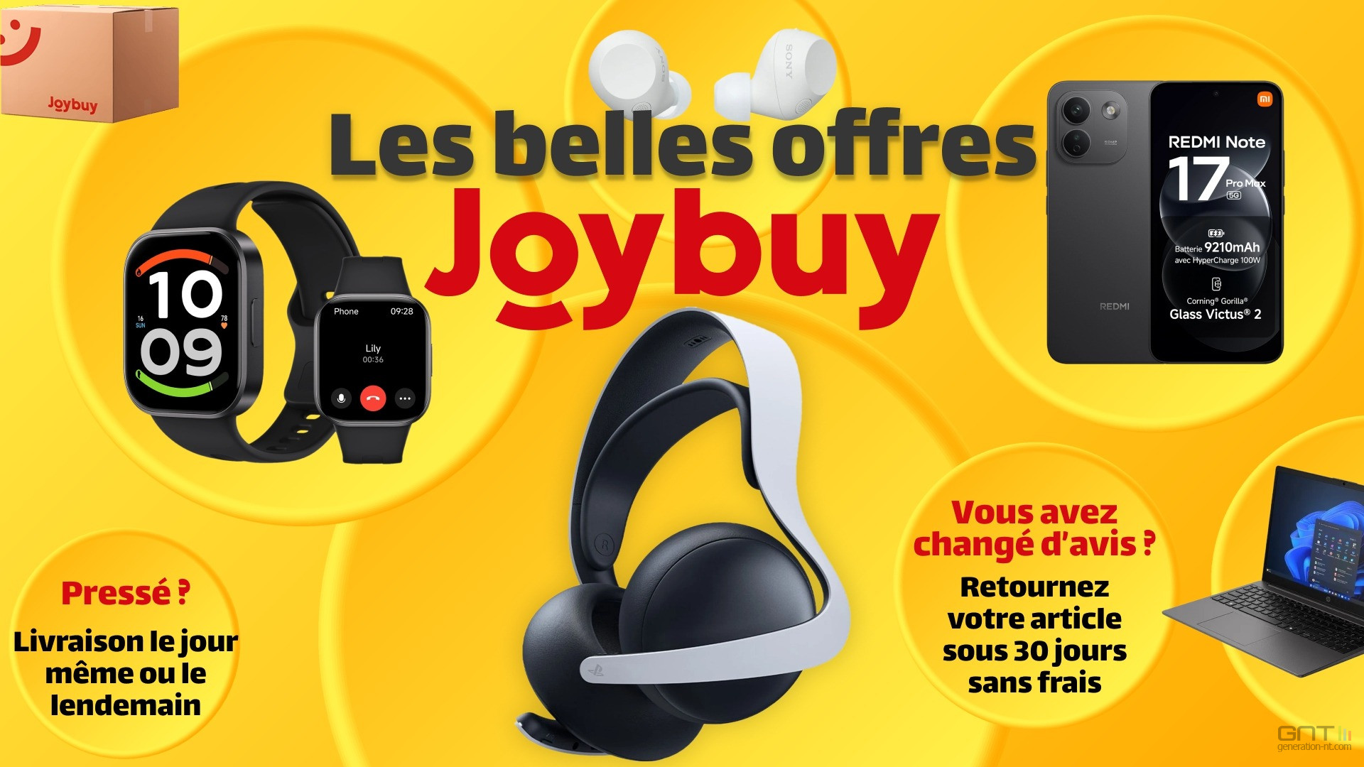 Joybuy : smartphones, casques, vélos électriques... 10 top offres et pour 100¬ d'achat 50¬ de réduction !