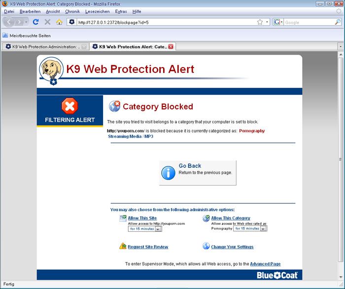 K9 Web Protection screen2