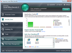 Kaspersky Small Office Security screen
