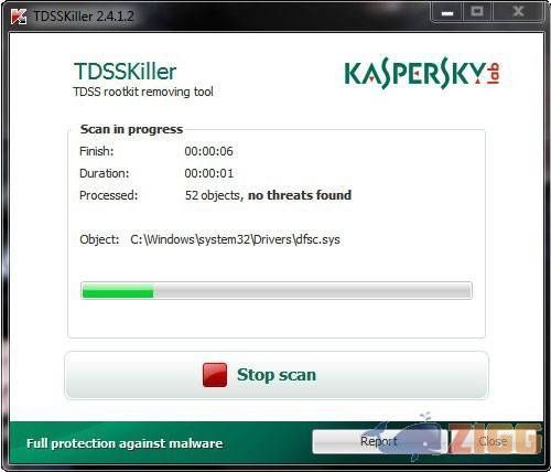 Kaspersky TDSSKiller screen1