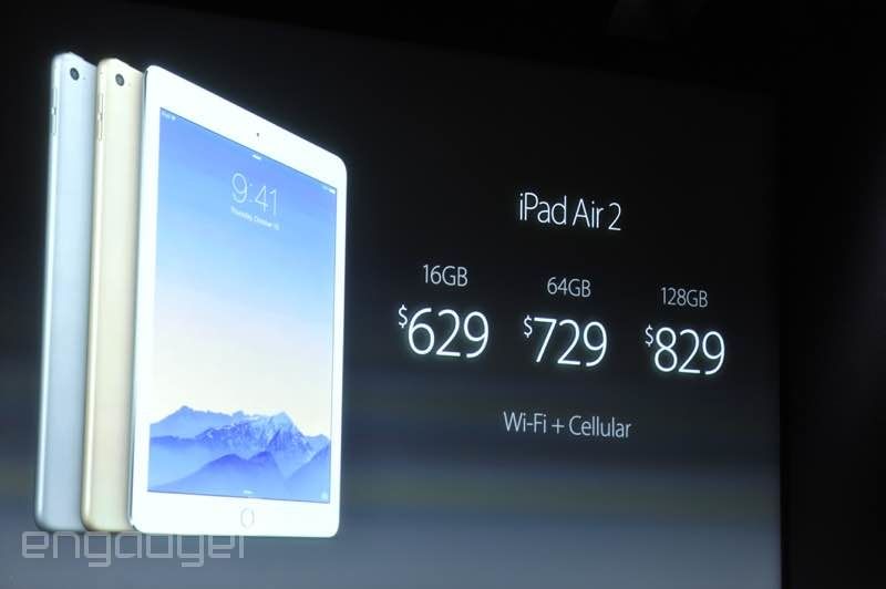 keynote Apple iPad Air 2 prix LTe