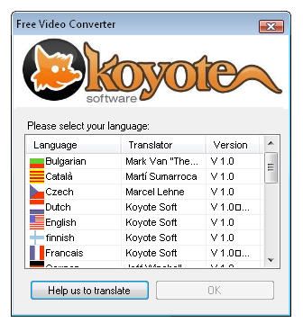 Koyote Free Video Converter screen1