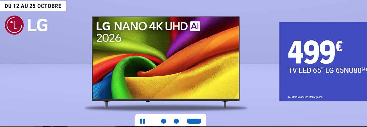 Leclerc-Promo LG NANO 4K UHD AI 65NU800B6LA