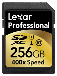 Lexar SDXC 400x Speed 256 Go