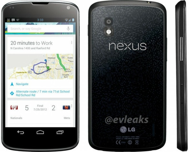 LG Nexus 4 rendu.