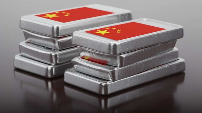 lingot argent Chine illustration ia