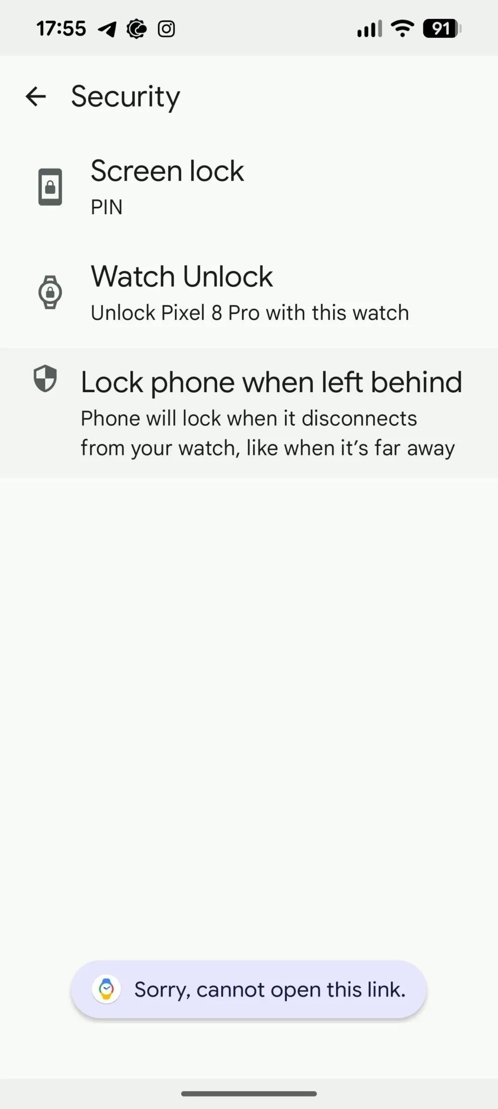 Lock Phone when left behind