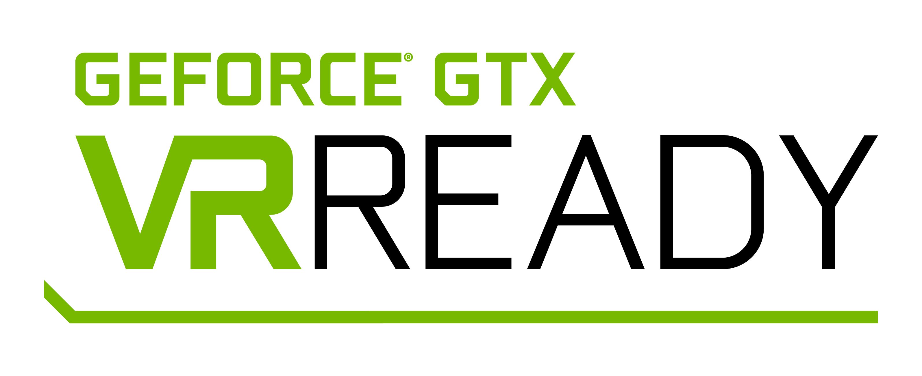 Logo GeForce GTX VR Ready blanc