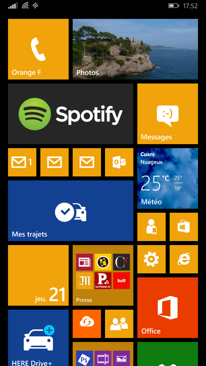 Lumia 1320 accueil