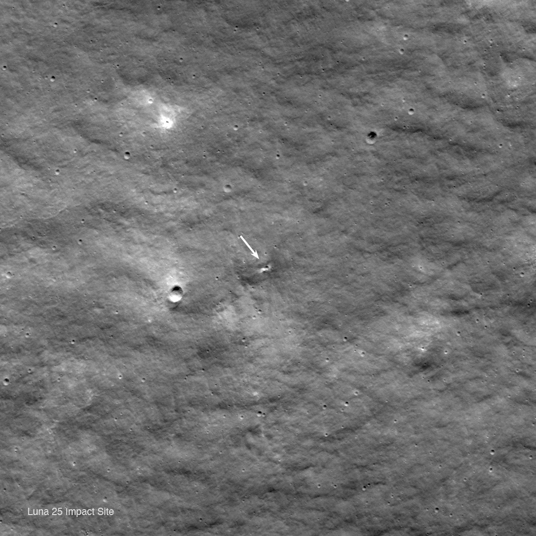 Luna 25 impact cratere LRO NASA