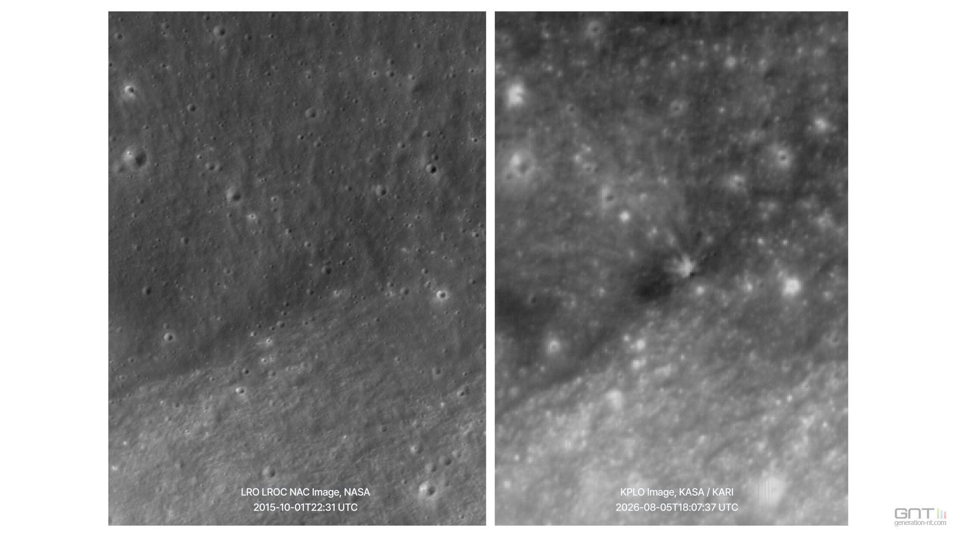 De premières images de l'impact de la fusée SpaceX sur la Lune