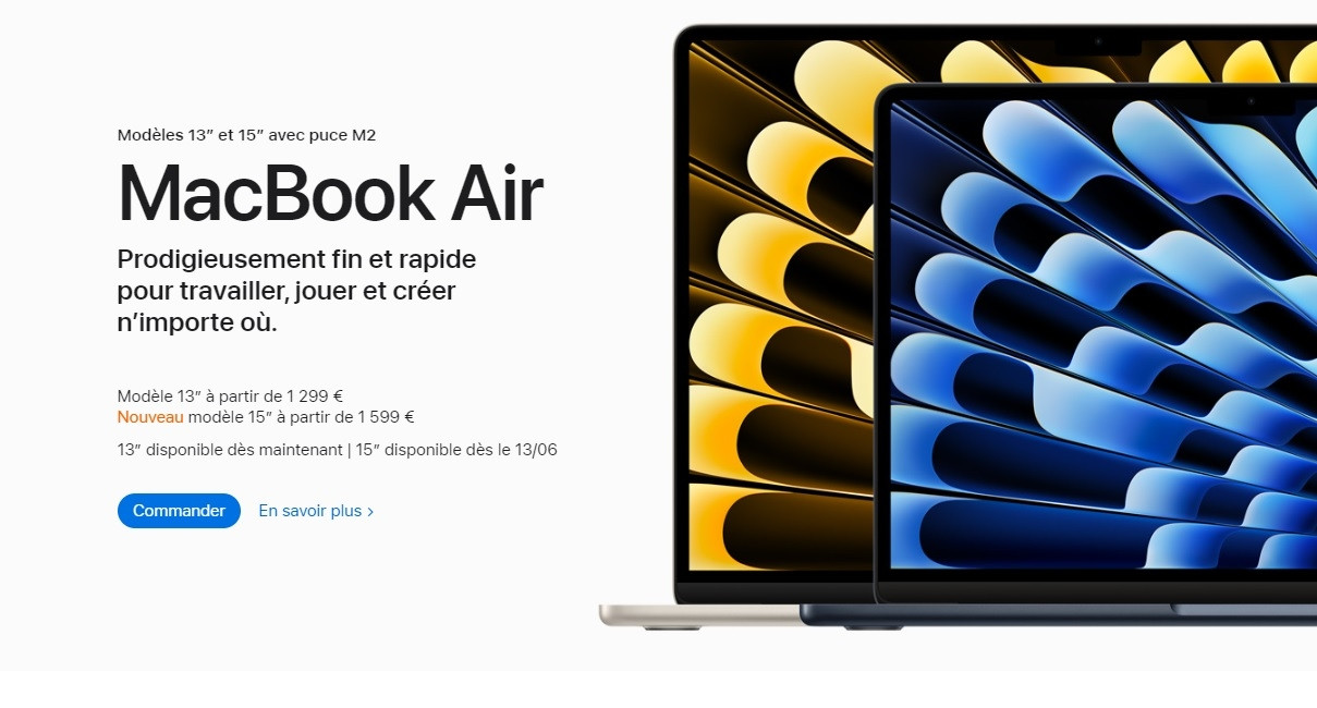 MacBook Air 15 prix