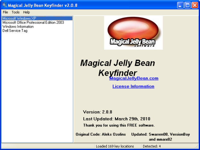 Magical Jelly Bean Keyfinder screen1