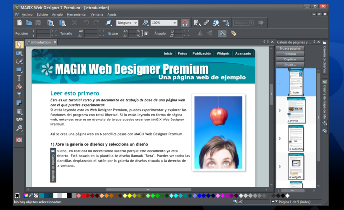 MAGIX Web Designer 9 Premium screen1