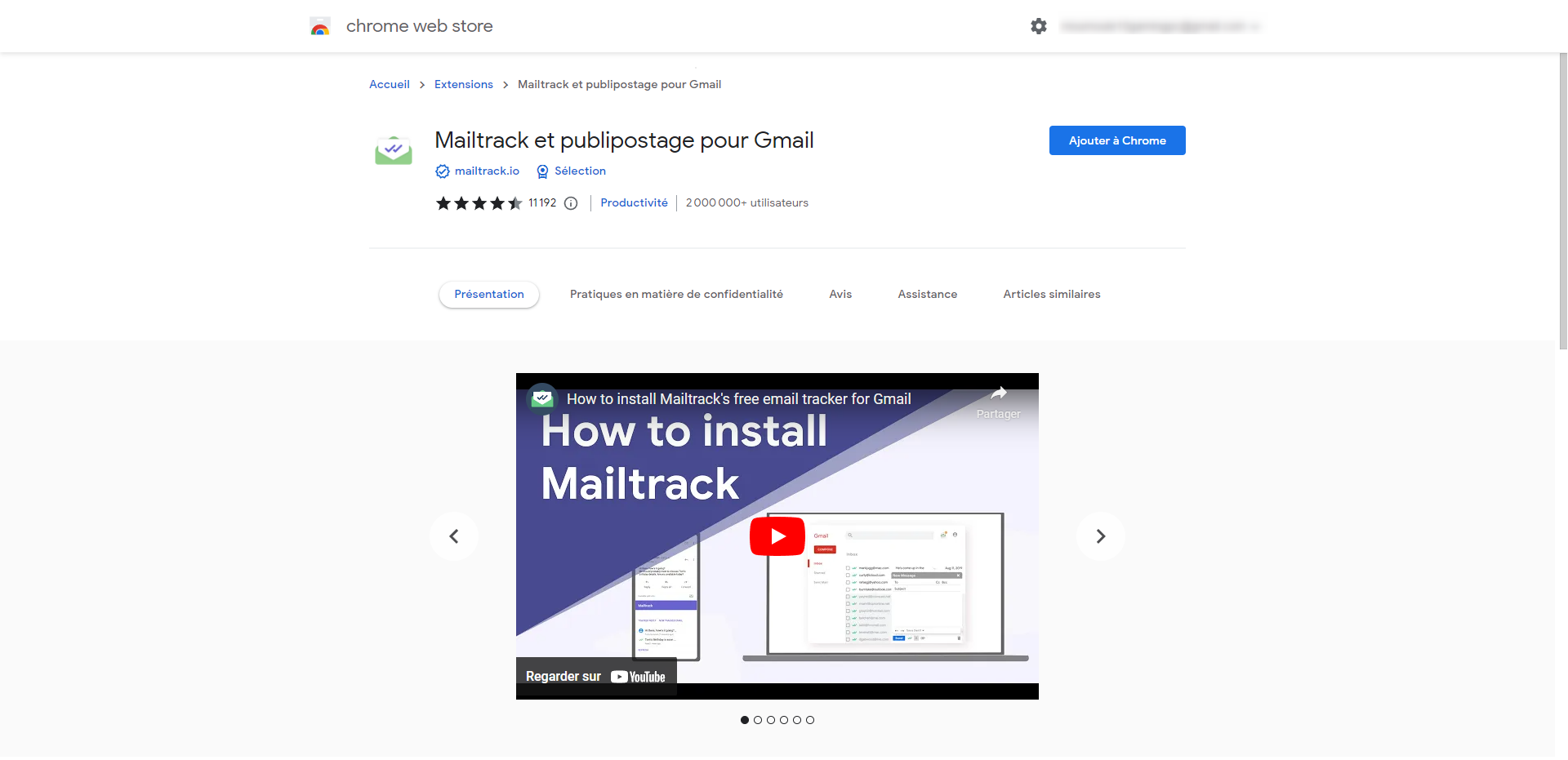 mailtrack page extension