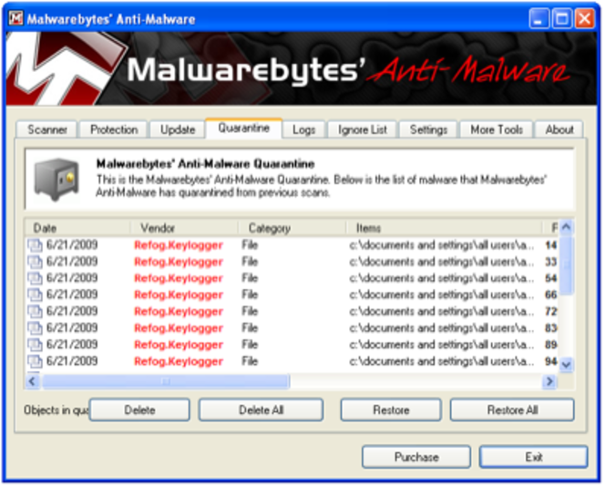 Malwarebytes Anti-Malware screen1