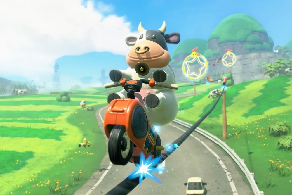 Mario kart World Vache