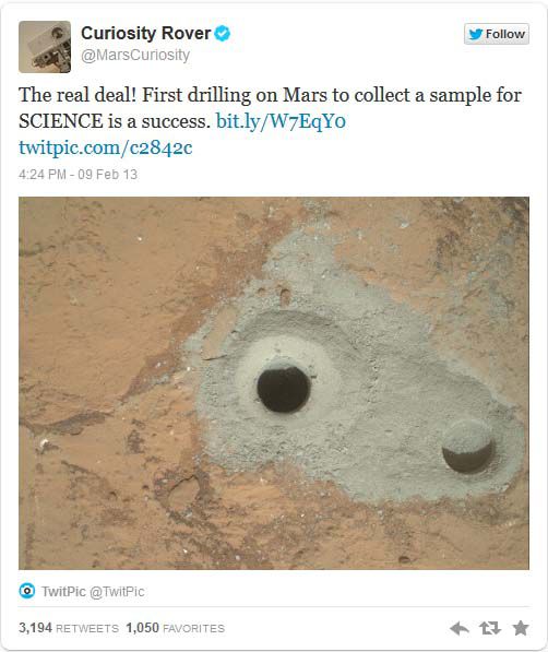Mars forage curiosity