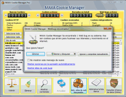 MAXA Cookie Manager screen2