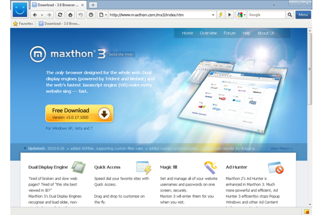 Maxthon screen 2
