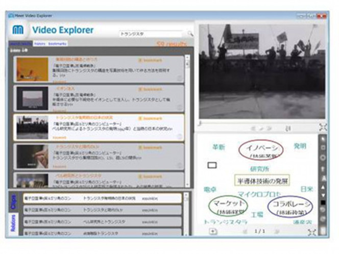 MEET Video Explorer screen