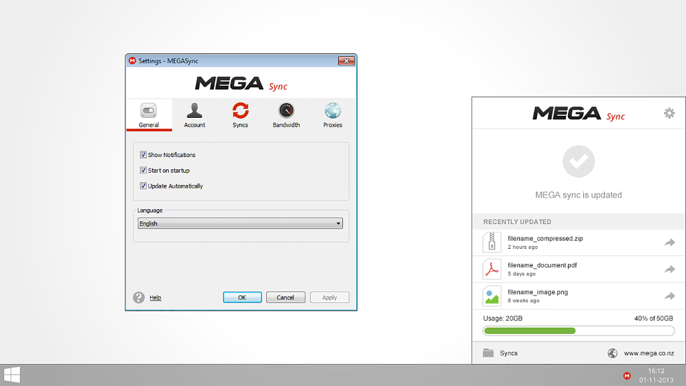 Mega-client-synchronisation-windows