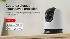 Test caméra de surveillance Mercusys MC210 : 2K 360 degrés et IA, à prix plancher !
