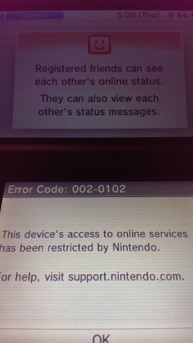 Message erreur Nintendo 3DS