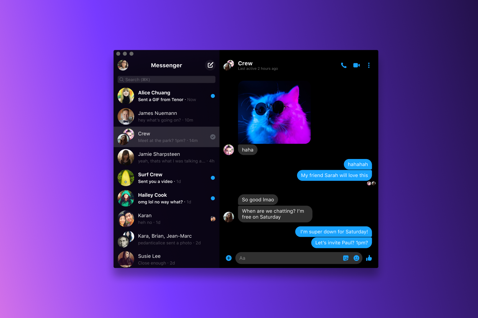 Messenger  une nouvelle application sur Windows et macOS