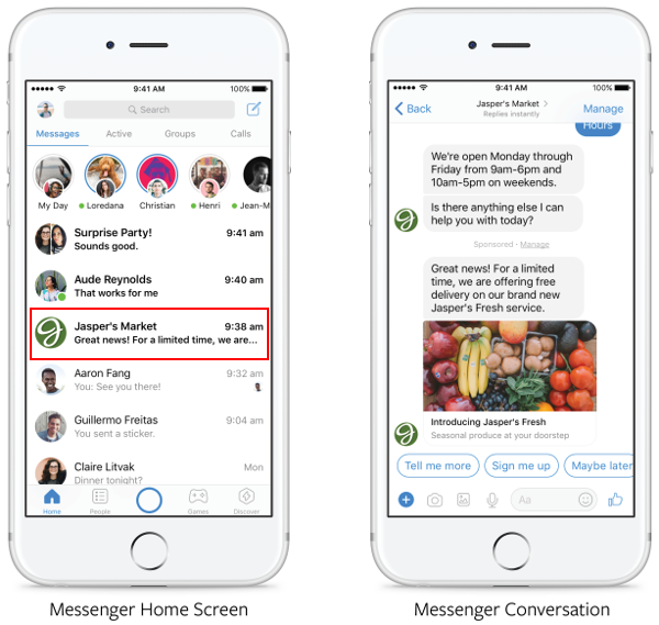 Messenger-message-sponsorise