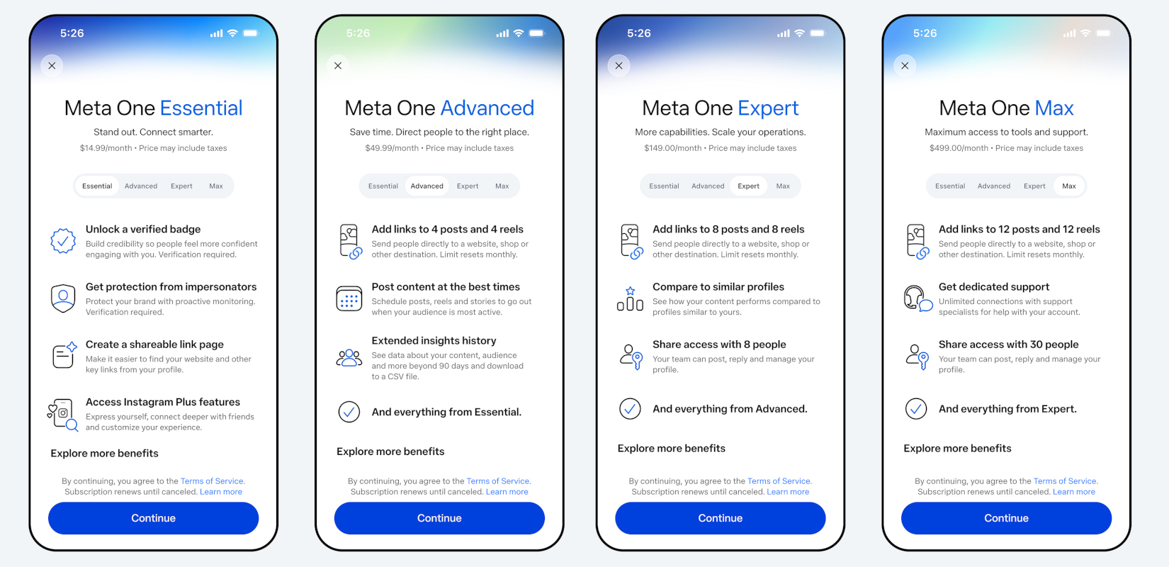 meta-one-essential-advanced-expert-max