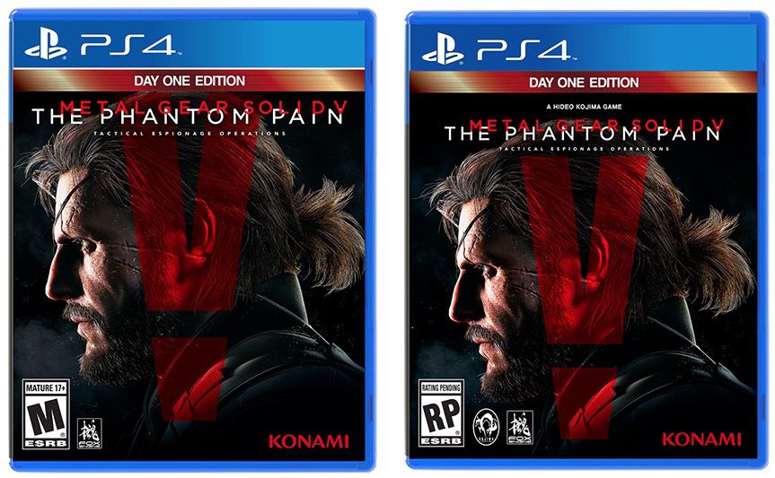 Metal Gear Solid 5 The Phantom Pain - pochette comparative