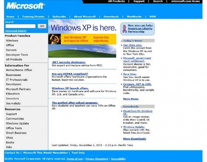 Microsoft-com-accueil-2001