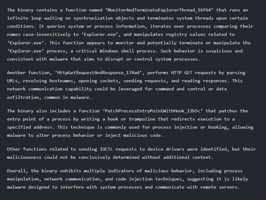 Microsoft Project Ire exemple rapport detection malware