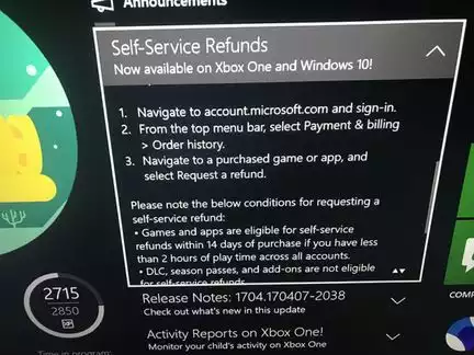 Microsoft refund