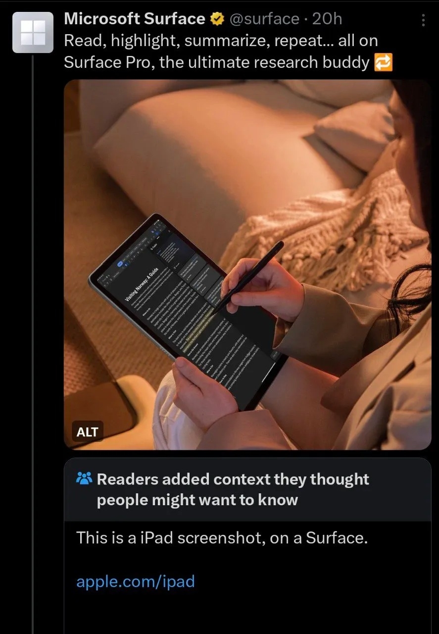Microsoft Surface iPad
