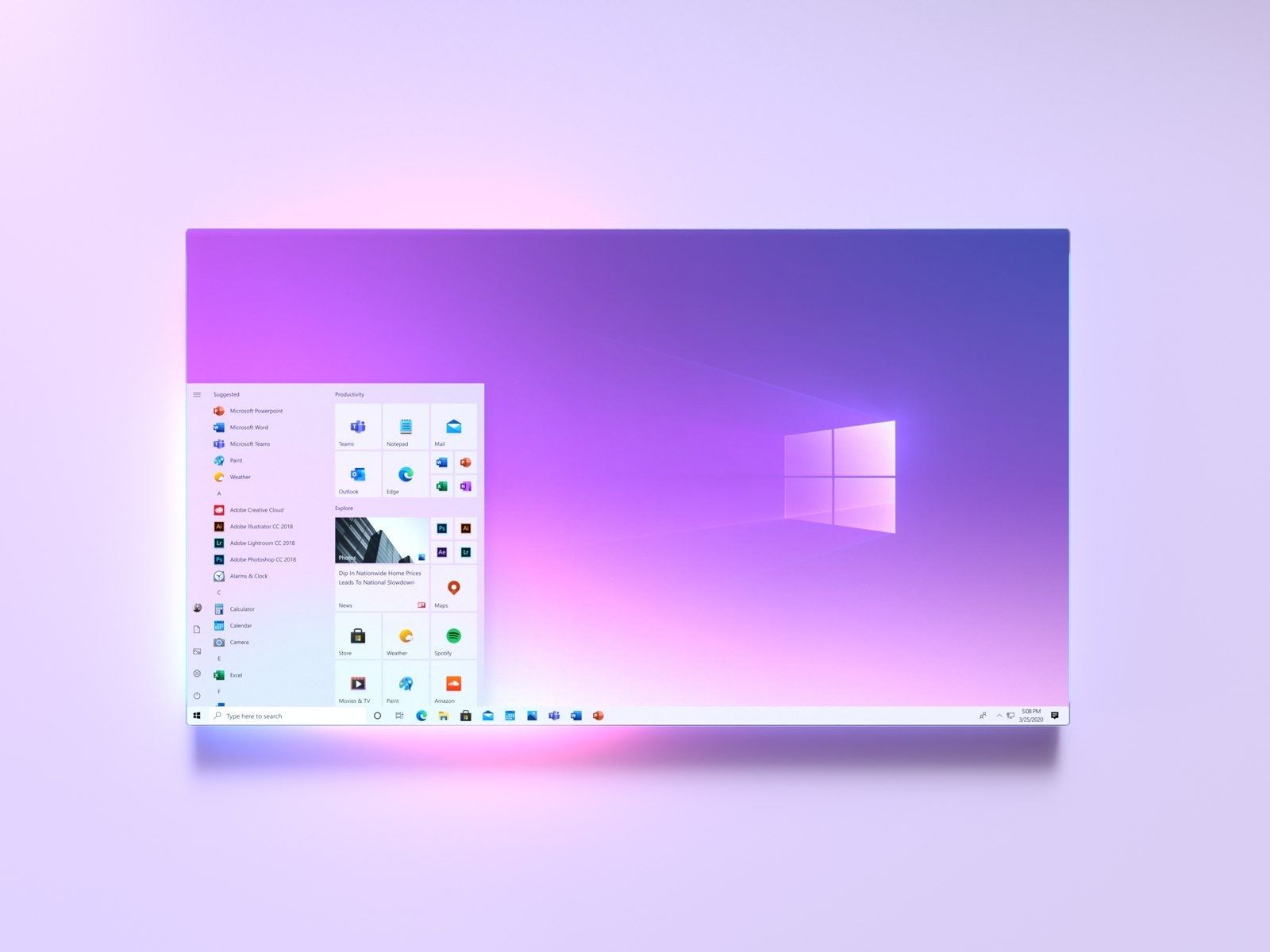 Microsoft windows nouvelle interface menu dÃ©marrer