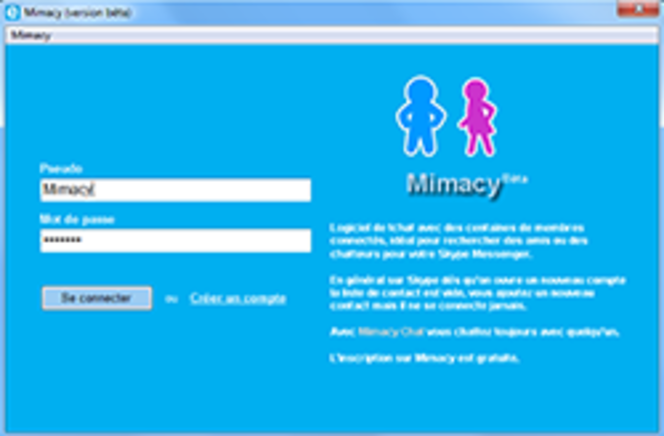 Mimacy Messenger screen1
