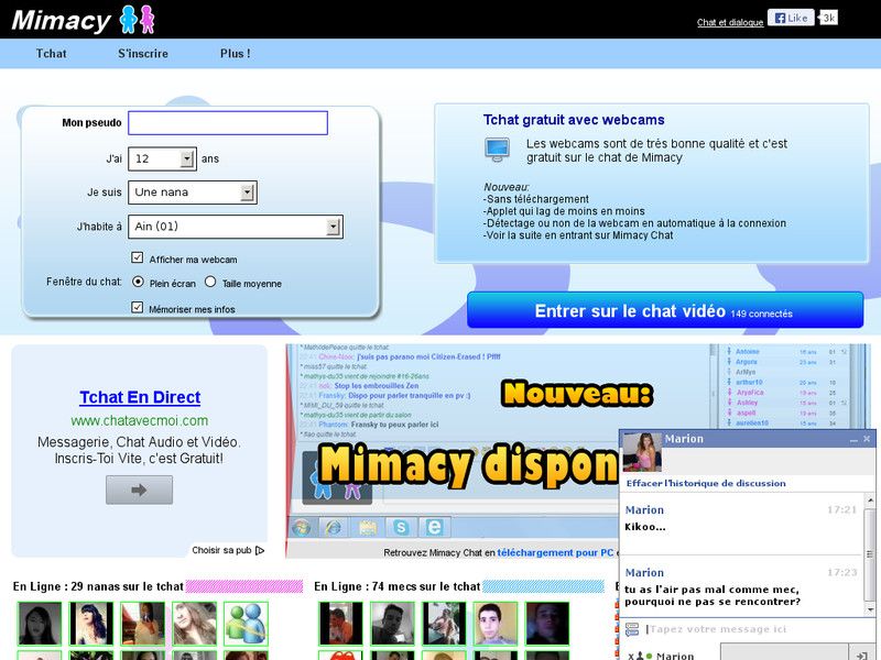 Mimacy Messenger screen2