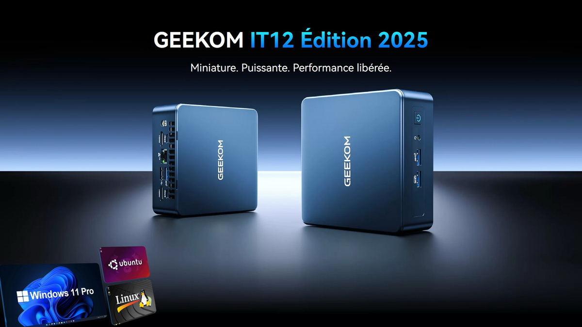 GEEKOM IT12 2025 Edition Mini-pc – Intel I7-1280P, 16GB DDR4, 512GB SSD, Wi-Fi 6E, USB4 (8K) – Windows 11 Pro, Voor Thuis En Kantoor