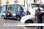 Minibus autonome Navya accident