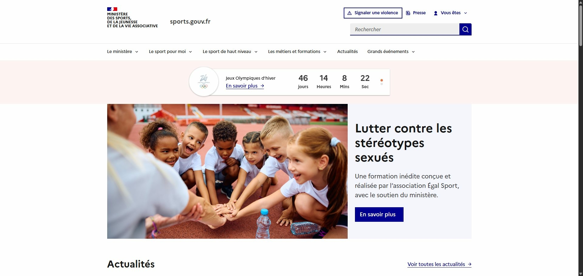 Minist&Atilde;&uml;re des sports