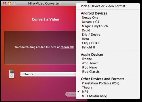 Miro Video Converter screen1