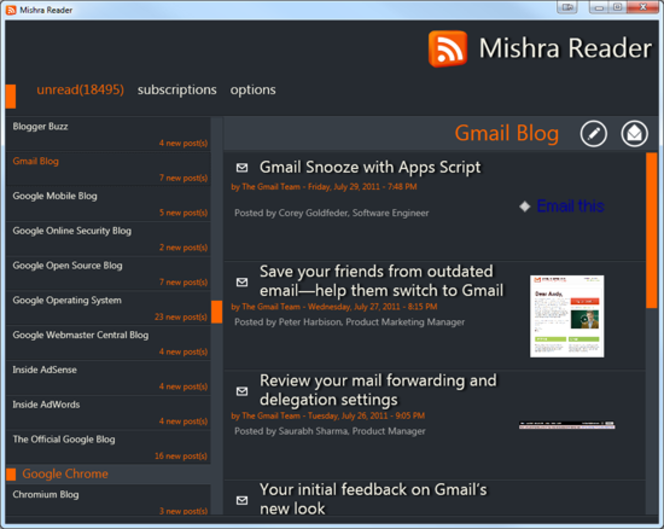 Mishra Reader screen1