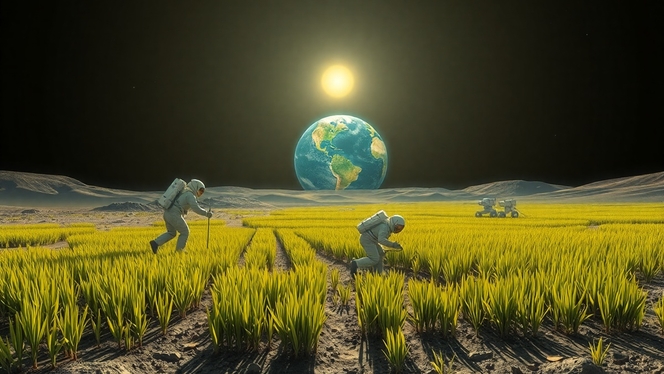 Moon Rice culture riz lune IA
