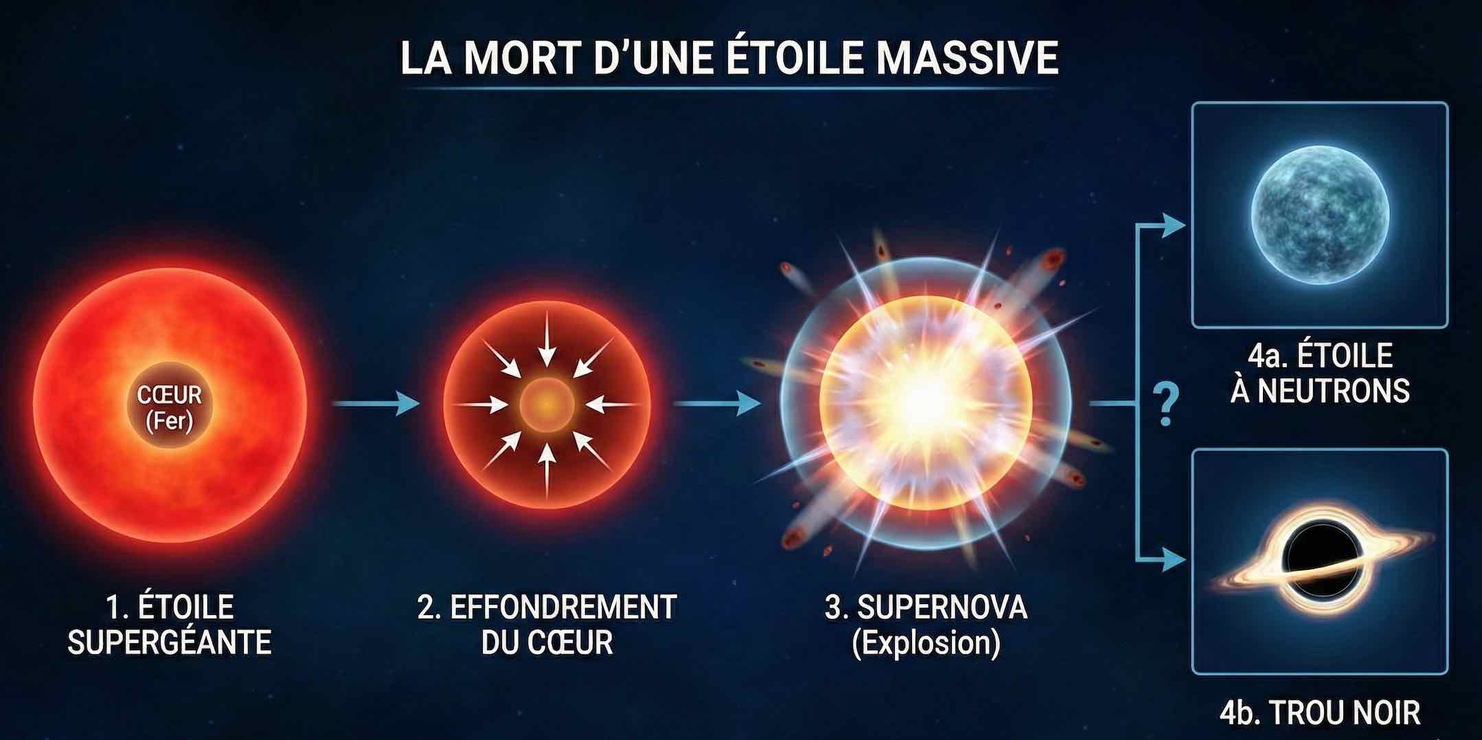 mort d'une e?toile massive