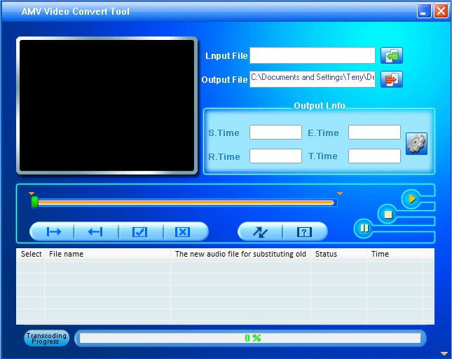 MP3 Player Utilities - AMV Convert Tool  screen