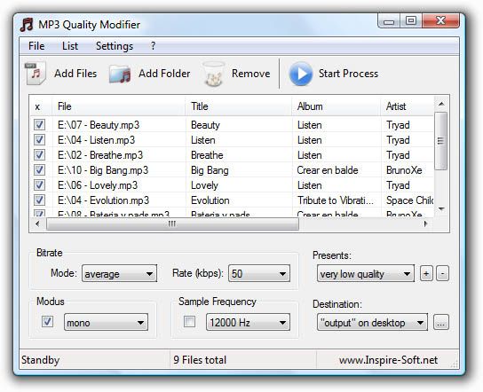 MP3 Quality Modifier screen1